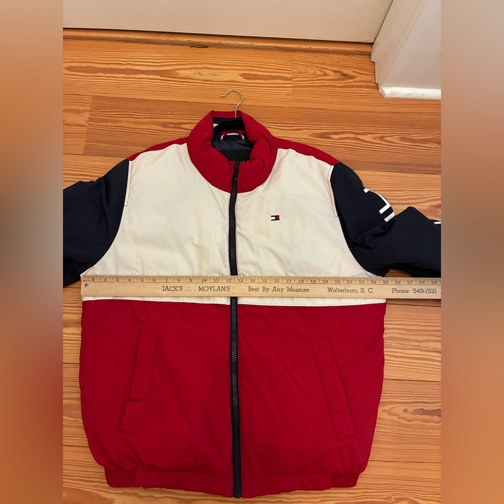 Tommy Hilfiger XXL Colorblock Vintage Puffer Jacket men’s streetwear warm cool - Picture 3 of 8